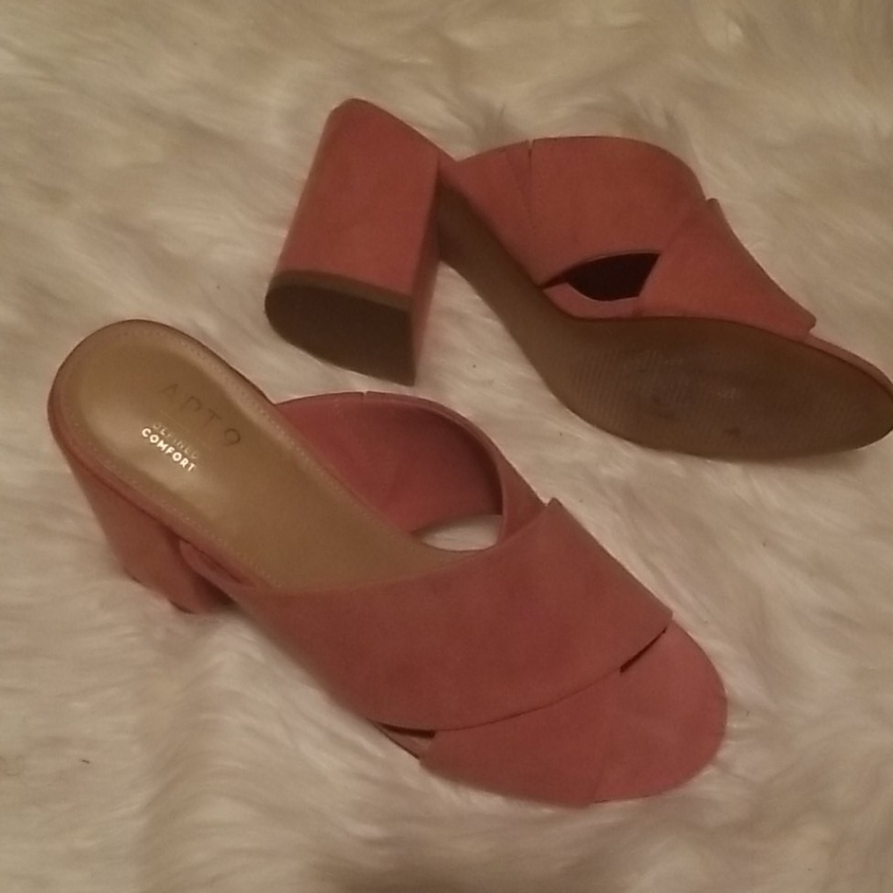Sandals light to med pink in color  as shown